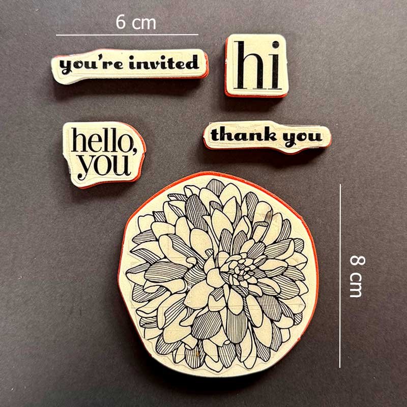 Regarding Dahlias Rubber Stamp Set - Image 3