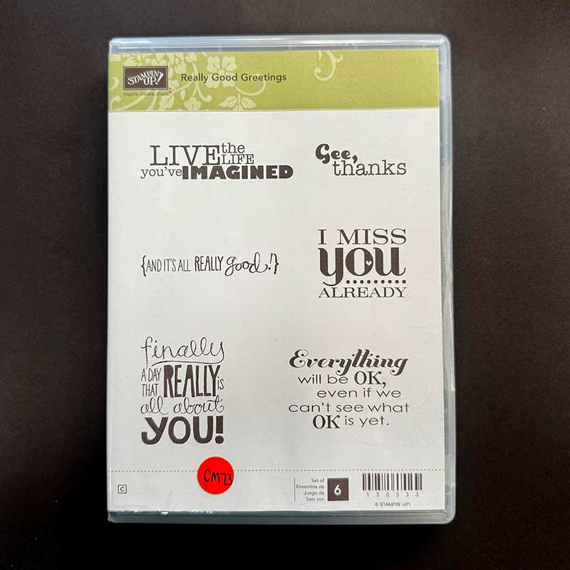 Really Good Greetings Rubber Stamp Set