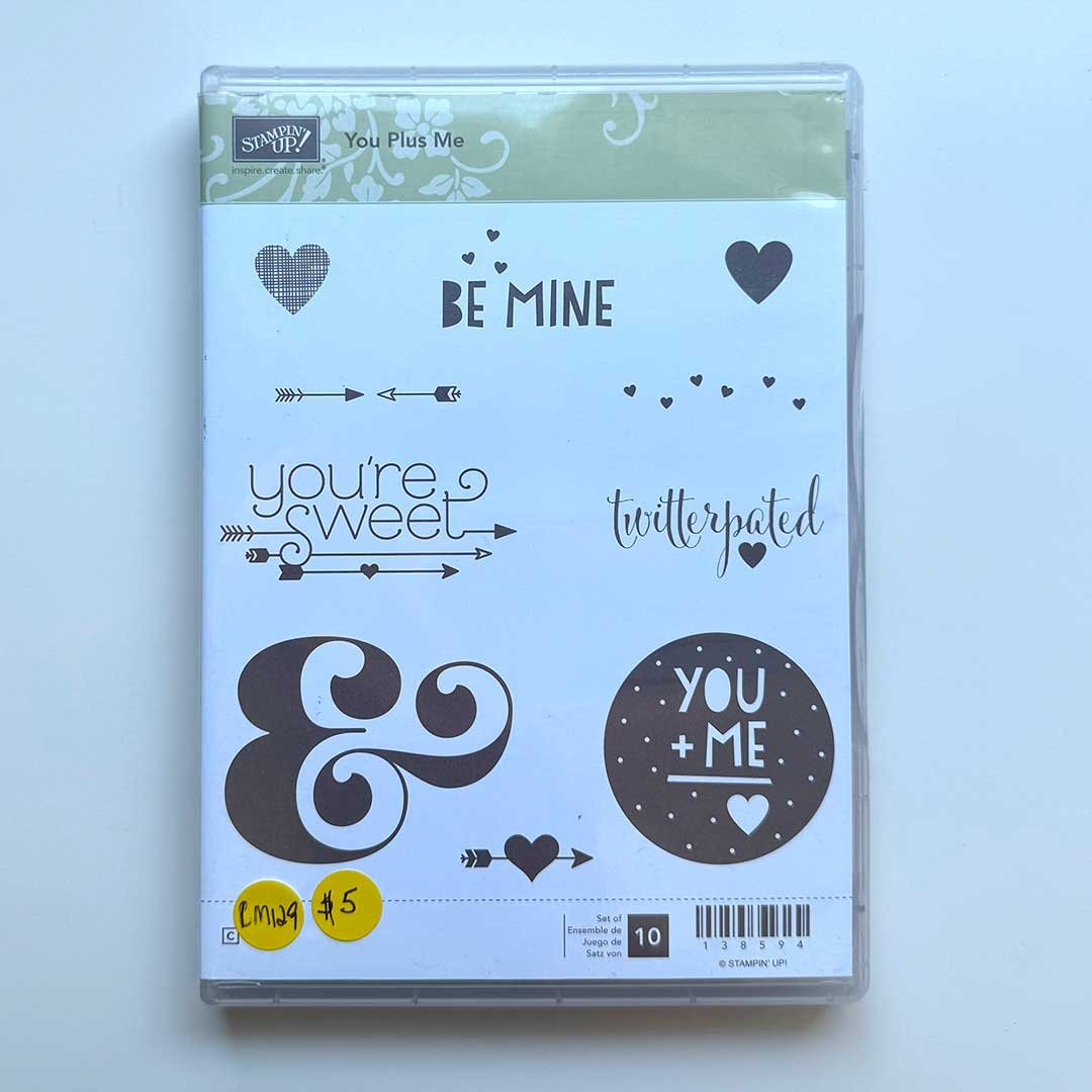You Plus Me Rubber Stamp Set
