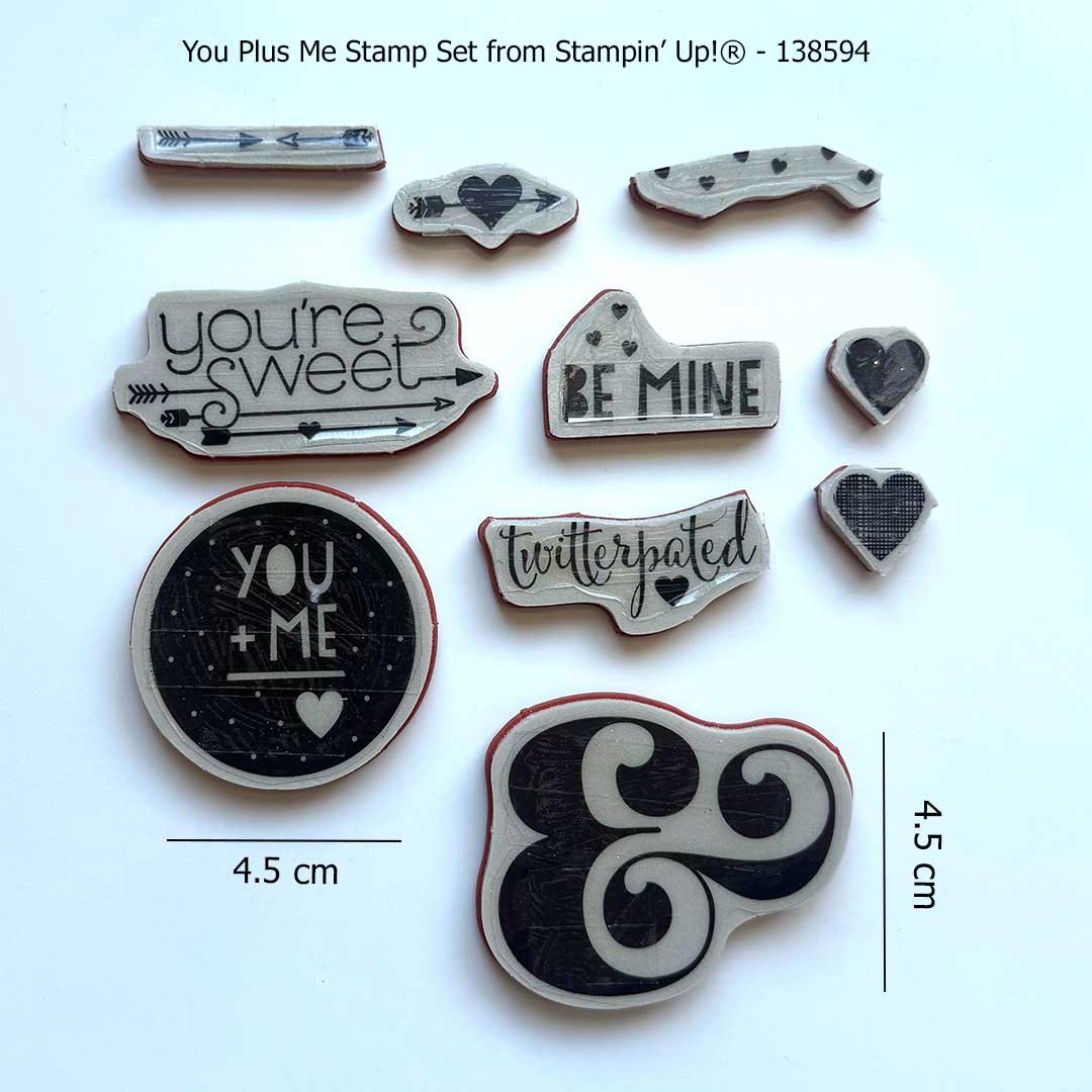 You Plus Me Rubber Stamp Set - Image 3